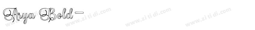 Arya Bold字体转换